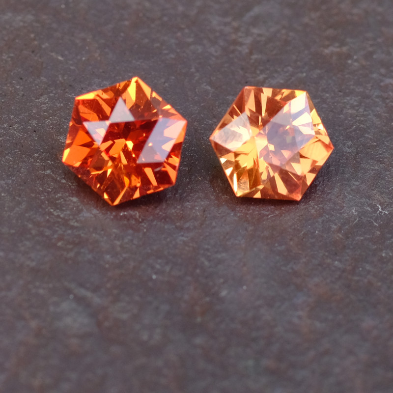 Padparadscha Sapphire Pair - 'Rexy Flexy' 