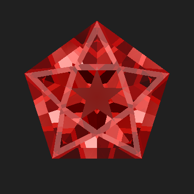 Pentagram gemstone